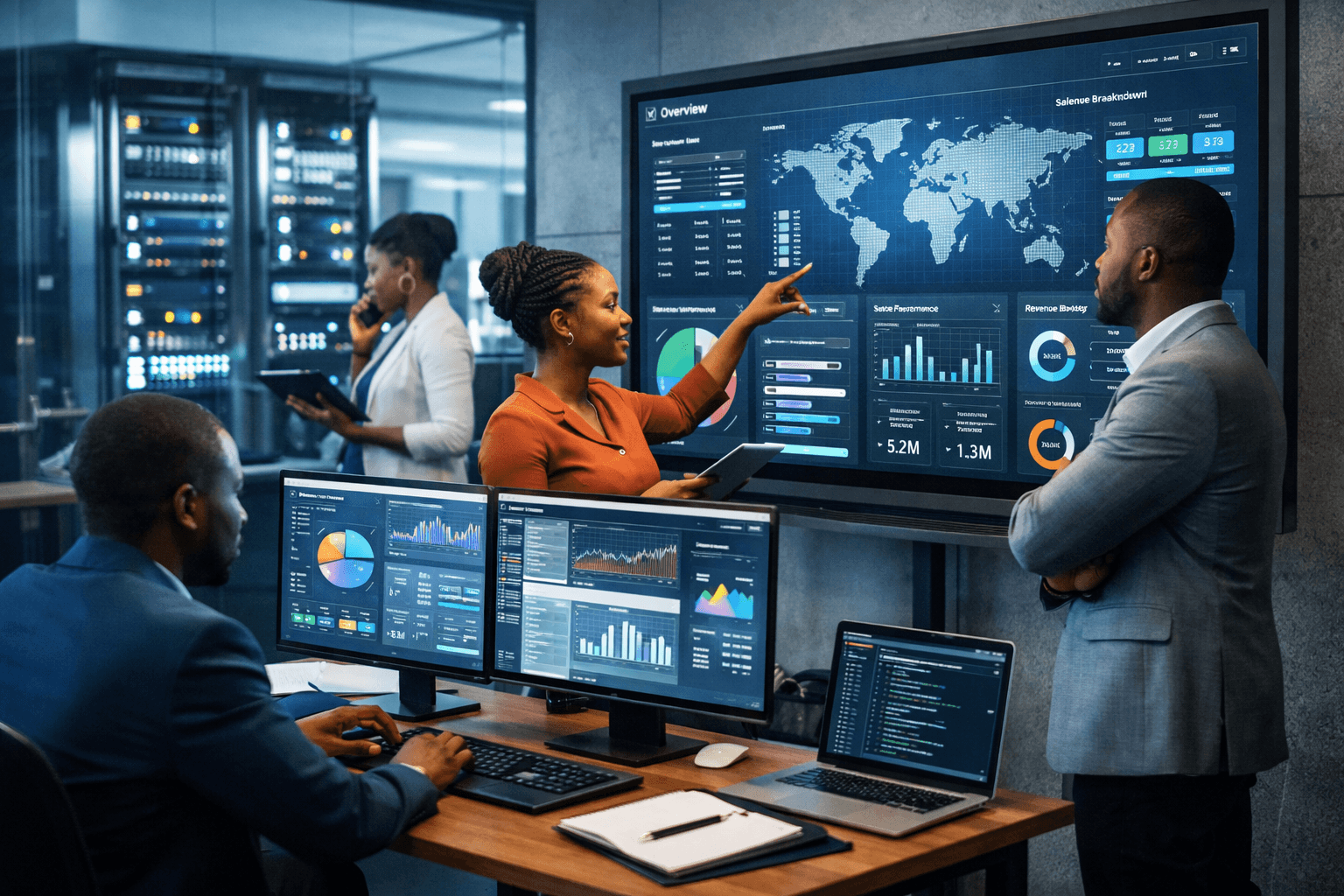 Digital solutions in a modern office